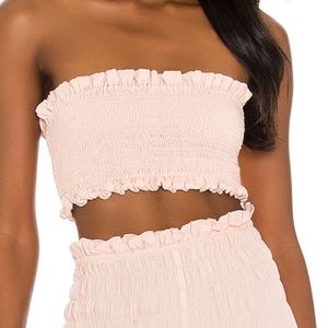 NWT $70 INDAH Petal Toraja Bandeau Bralette Crop Top SIZE XS